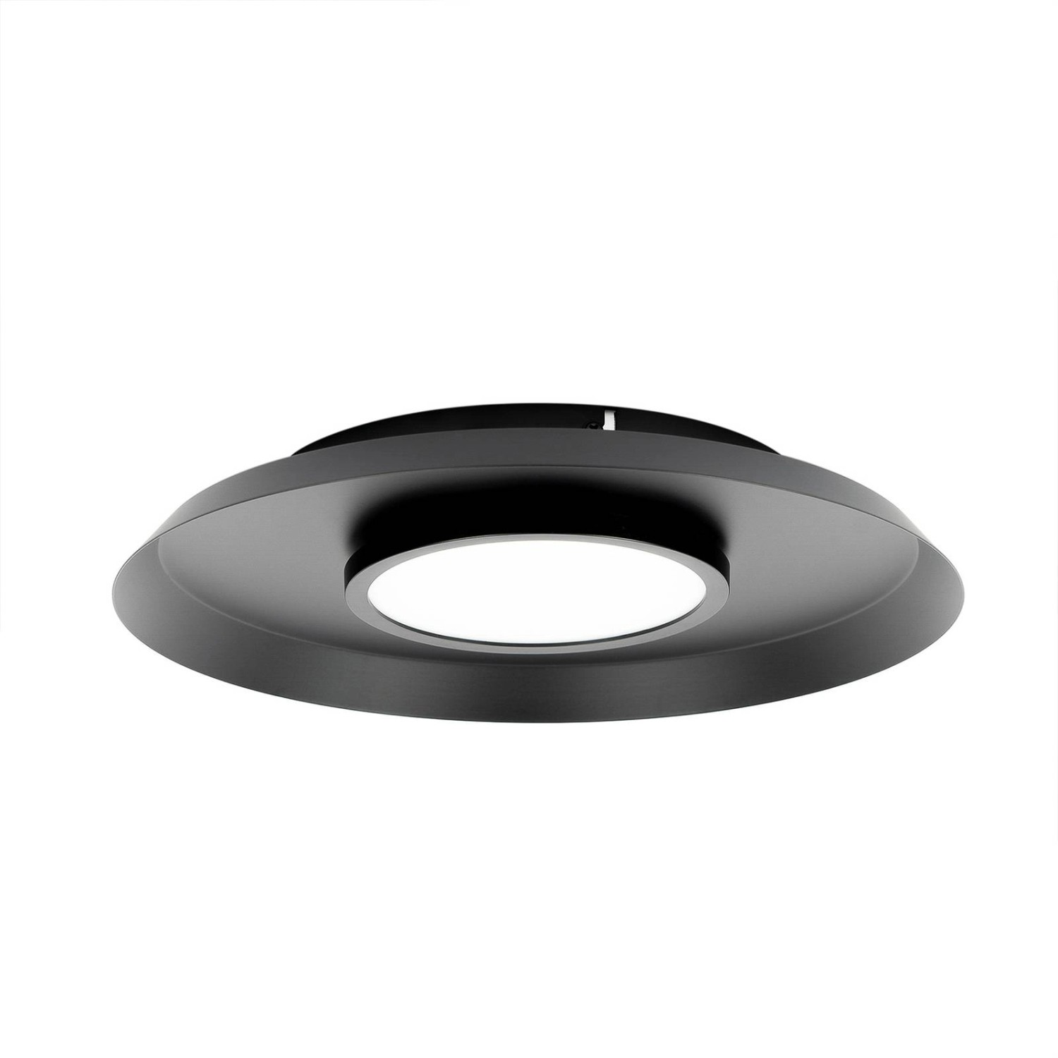 Lucande Deckenlampe Merilla 9951108 Modern in Schwarz aus Metall 1-flammig günstig online kaufen