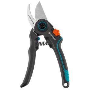 Gardena ExpertCut Gartenschere, grau-blaue Baumschere mit Bypass-Klinge für präzise Schnitte.