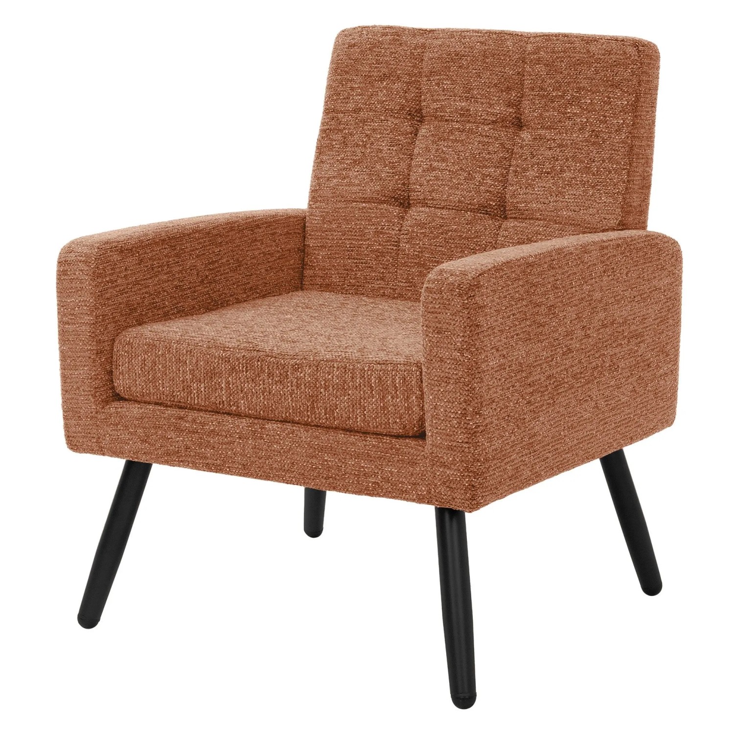 ML-Design Sessel Wohnzimmer mit Stahlbeinen und Webstruktur Relaxsessel 66,5x80x63,5 cm Rot