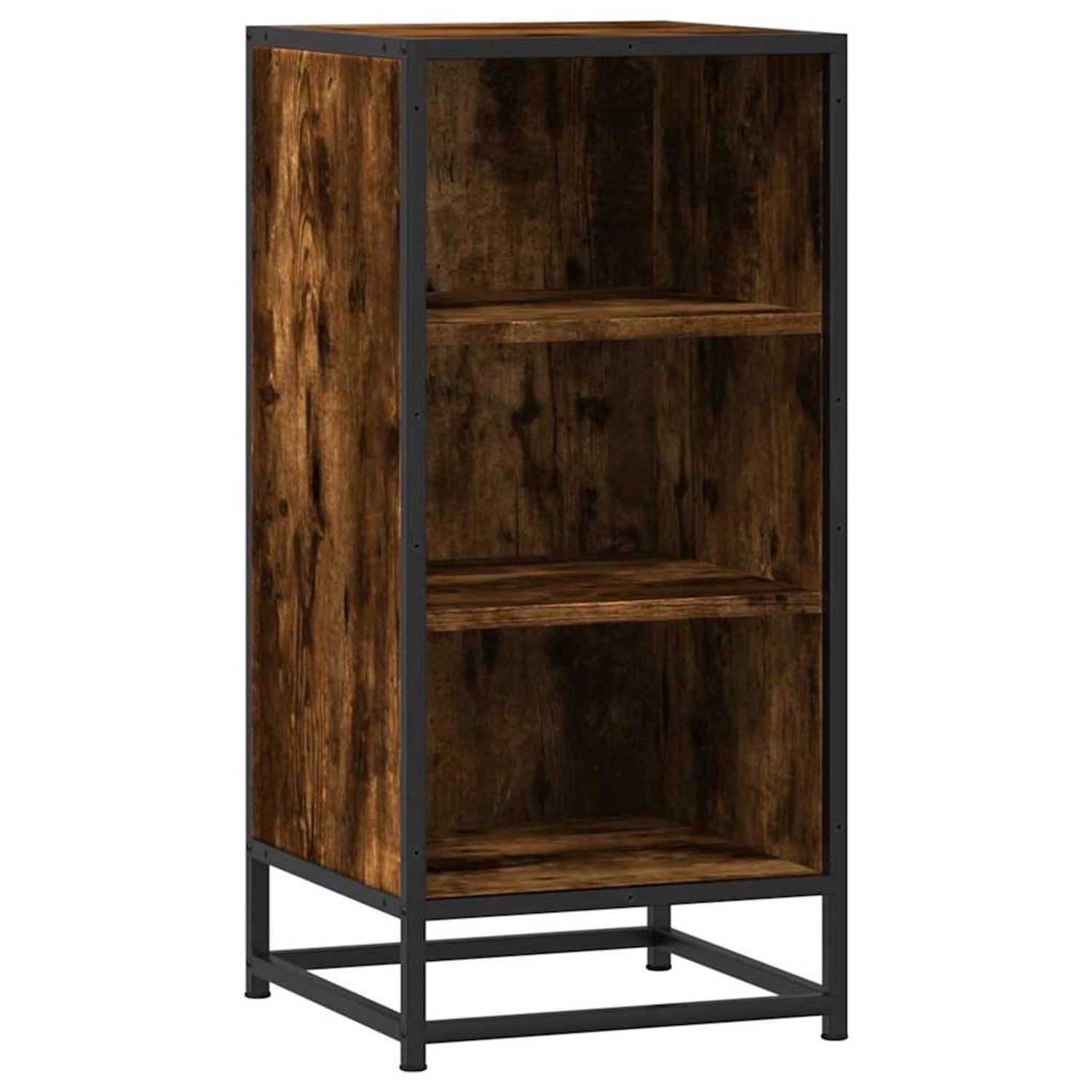 vidaXL Sideboard Räuchereiche 35,5x35x76 cm Holzwerkstoff und Metall 848951 günstig online kaufen