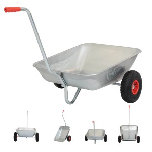 TRUTZHOLM Schubkarre mit 2 Rädern, 75L Volumen und verzinkter Wanne.