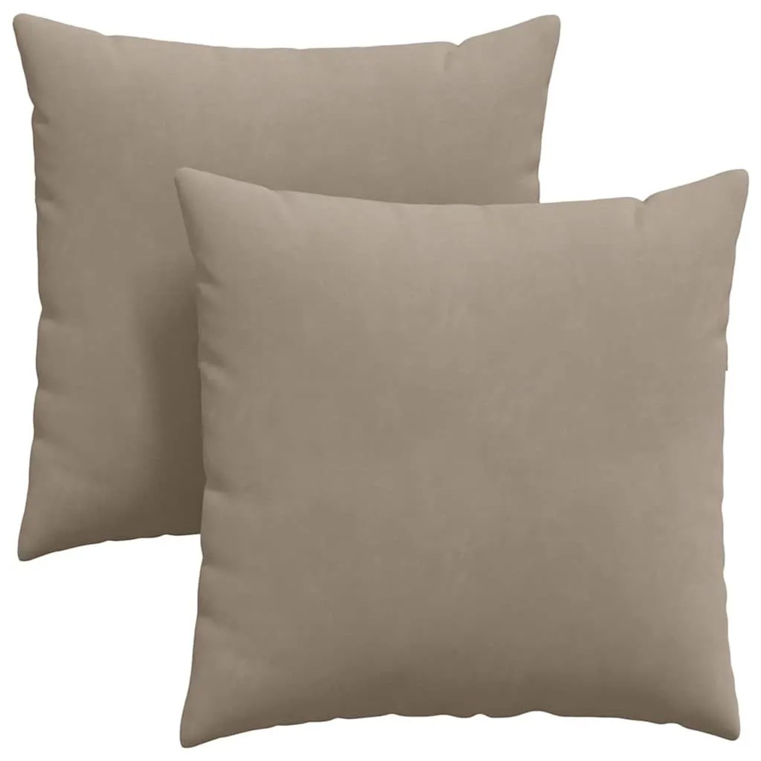 vidaXL Sofakissen 2 Stück Taupe 80 x 80 cm Stoff 42014069