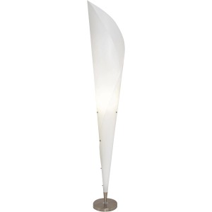 Weiße Näve Stehleuchte Tulip im Design einer Tulpe, Stahlfuß, Höhe 162cm.