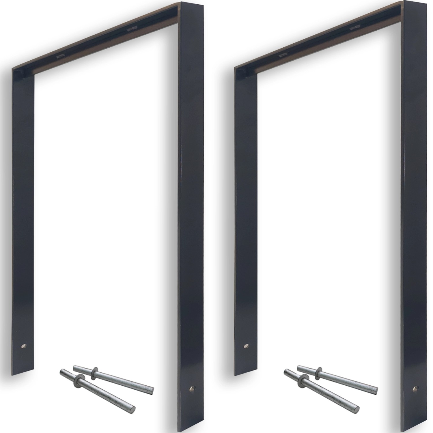 Thumbnail - TRUTZHOLM 2x Fahrradanlehnbügel 116,5 x 77 cm Flachstahl 13 mm Anthrazit Typ U