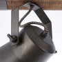 Detailaufnahme: Schwarzer Brilliant Spotbalken Plow, 2-flammig, aus Stahl.