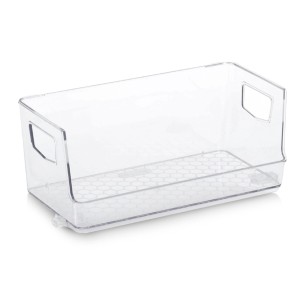 Transparente Zeller Aufbewahrungsbox aus Kunststoff, 2er-Set, für Küchen-Ordnungssysteme.