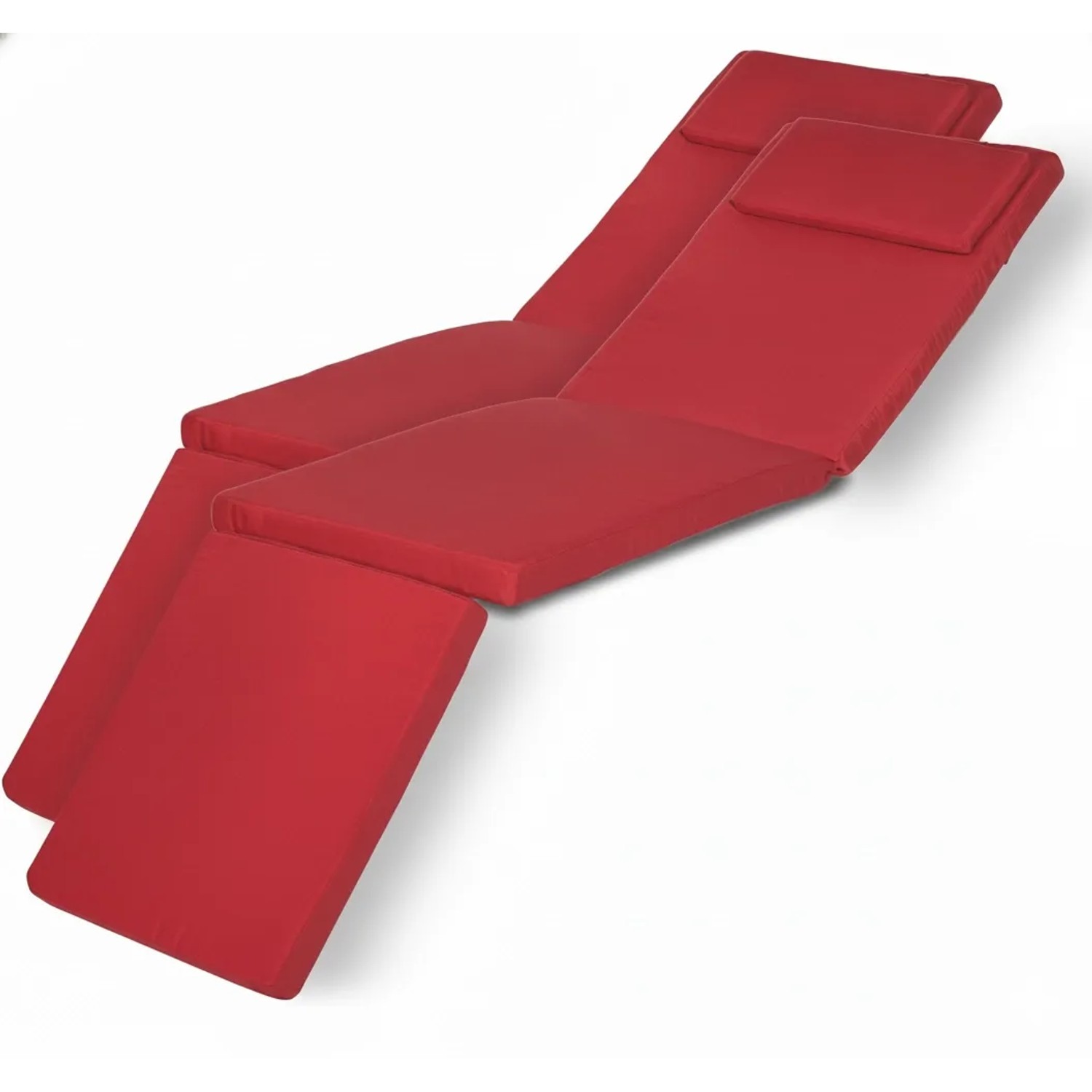 Beautissu Loftlux DC Deckchairauflage 175x45x5cm Rot 2tlg