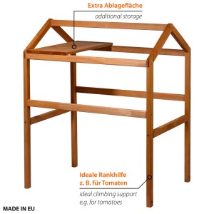Dobar Pflanzturm-Aufsatz Kubus 2.0 mit Ablage 74 cm x 54 cm HellBraun FSC®