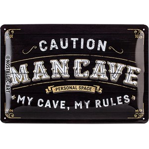 Nostalgic-Art Blechschild "Man Cave" (20x30cm) mit Retro-Motiv für die Männerhöhle.