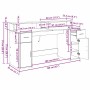 vidaXL Schreibtisch in Schwarz Eiche, 160 cm breit, mit Schubladen und Stauraum.