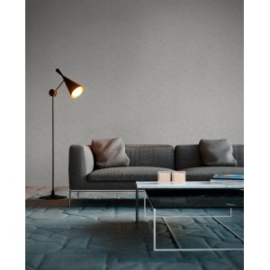 Wohnraum mit weißer Greyvolution Vliestapete Uni an der Wand.