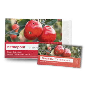 e-nema nemapom: 50 Mio. Nematoden gegen Obstmaden mit Netzmittel für Apfel-, Birn- und Pflaumenbäume.
