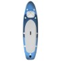 Aufblasbares, blaues SUP-Board-Set von vidaXL, 300x76x10 cm, mit Paddel und Sitz.