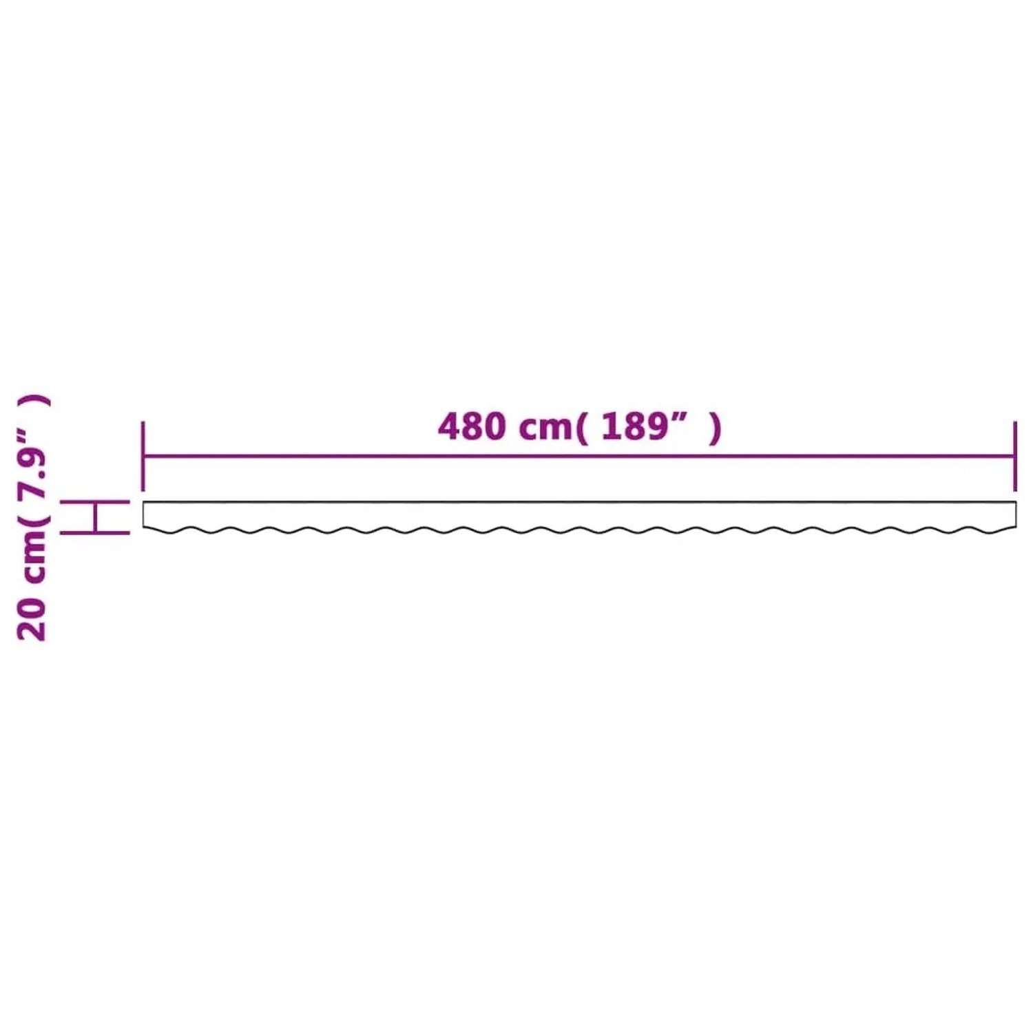 vidaXL Markisenvolant Braun 5 m 367784_6