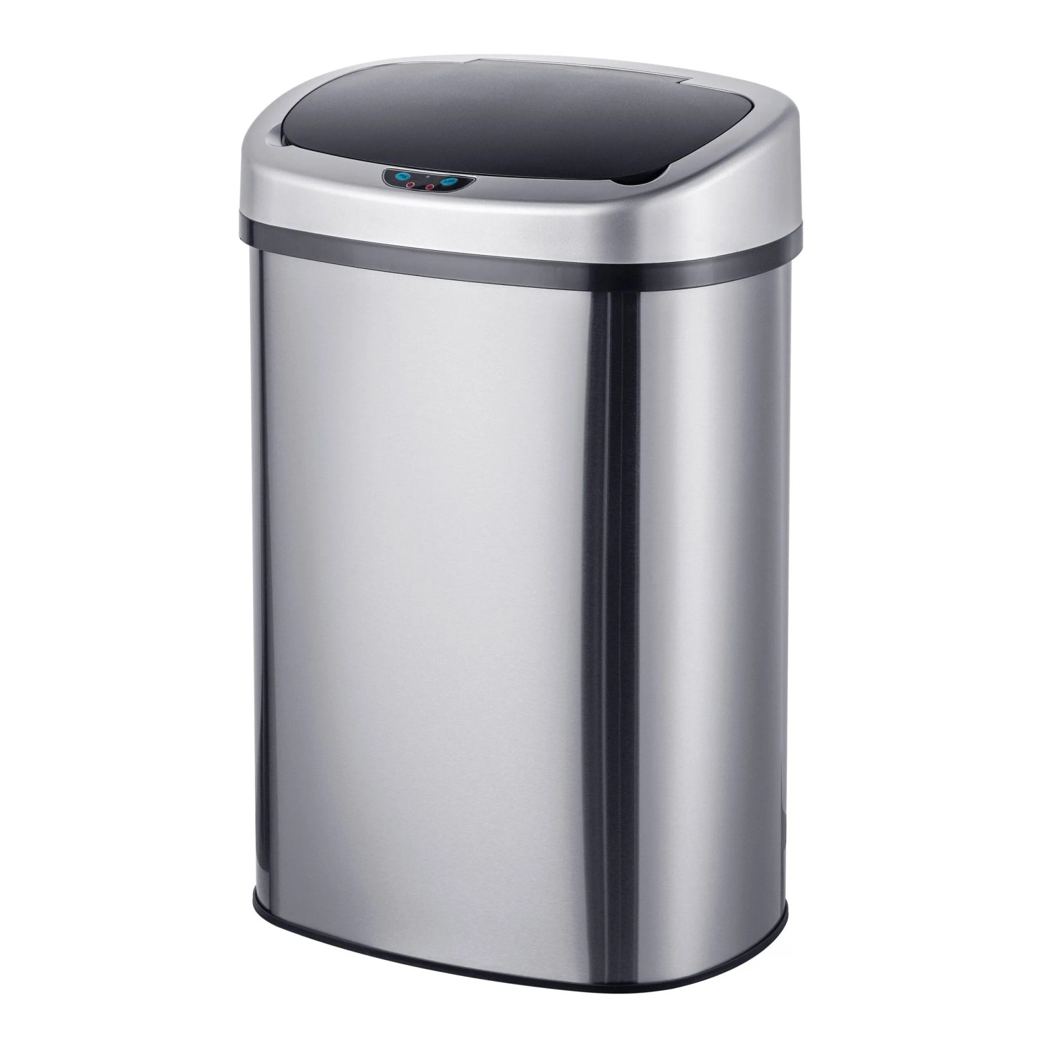 Relaxdays Mülleimer Edelstahl Silber Sensor Automatisch Anti-Fingerprint 50, 64 cm x 41 cm x 29 cm 3,2 kg