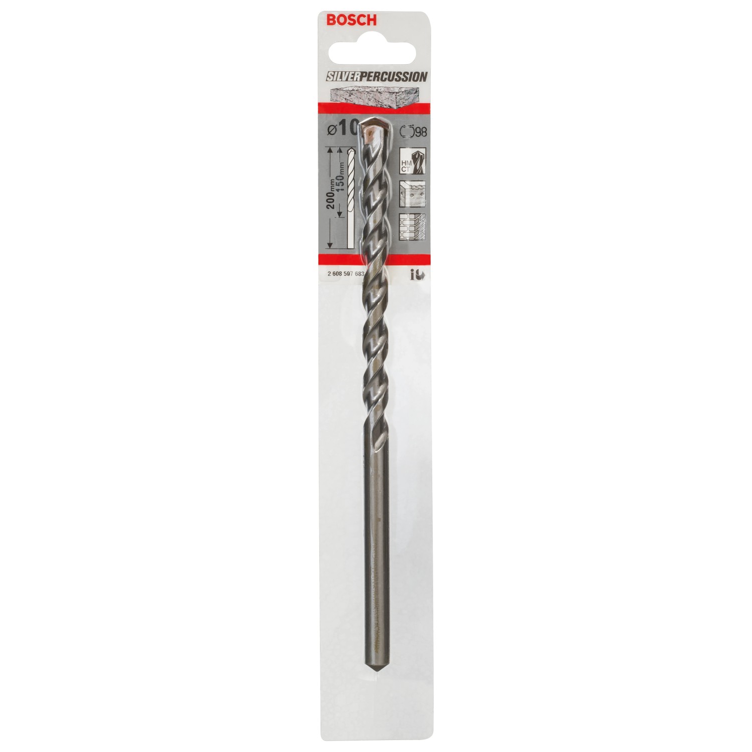 Bosch Betonbohrer CYL-3, Ø 10 mm, im Blister. Ideal für Beton- und Stahlbetonarbeiten.