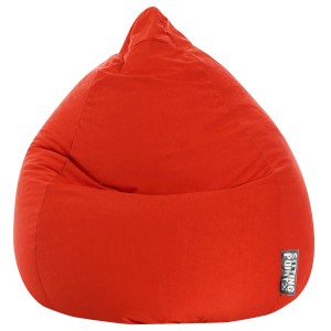 Sitting Point Sitzsack Easy in Tomatenrot, 220 l Volumen. Bequemer, waschbarer Bezug.