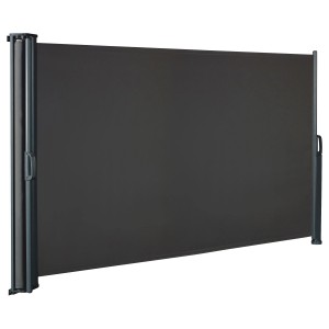OBI Vertikalmarkise Cordoba, 2-seitig, anthrazit, 300x150 cm, Sicht- und Windschutz für Terrasse und Balkon.