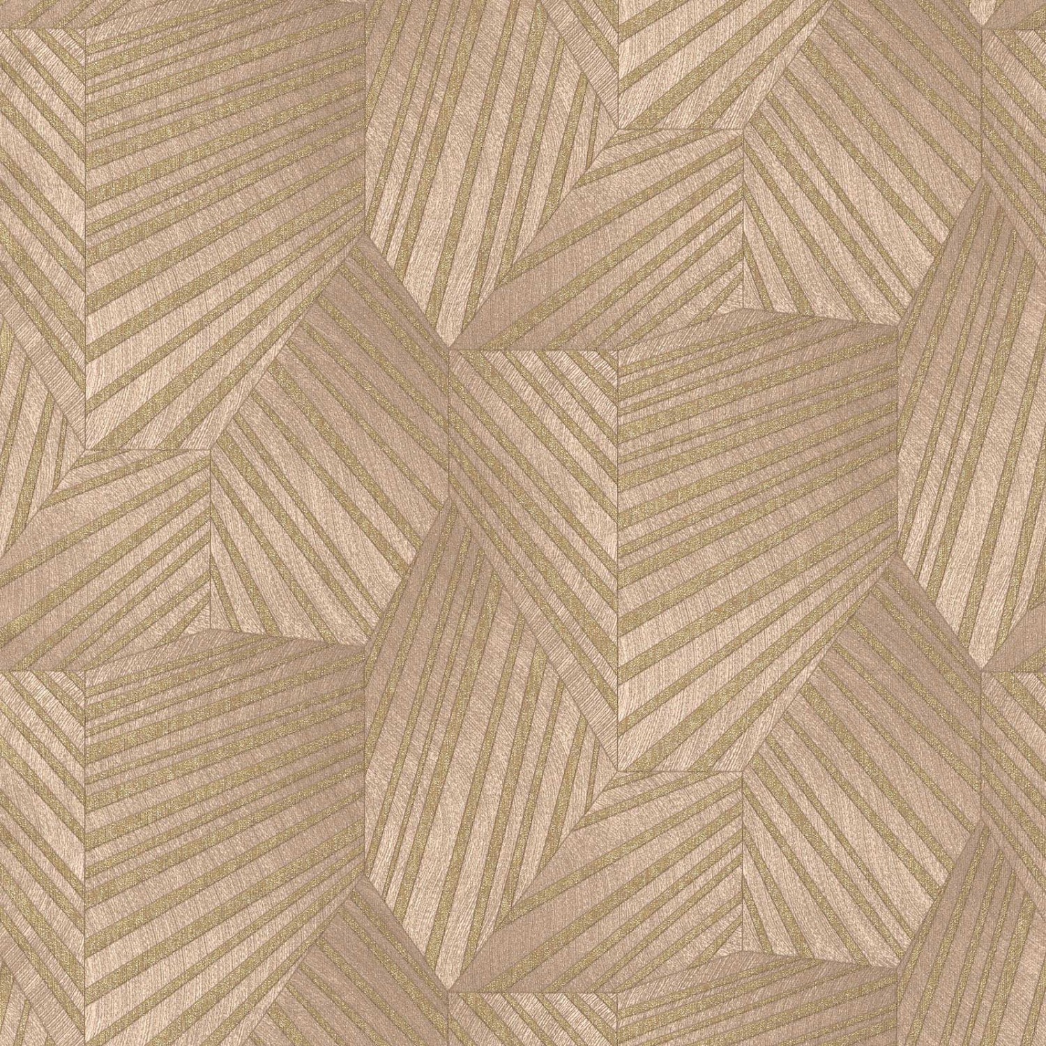 Bricoflor Gold Braune Tapete Grafisch 3D Vliestapete Geometrisch Ideal für günstig online kaufen