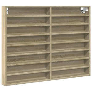vidaXL Vitrinenschrank Sonoma-Eiche 100x8,5x75 cm Holzwerkstoff 847935