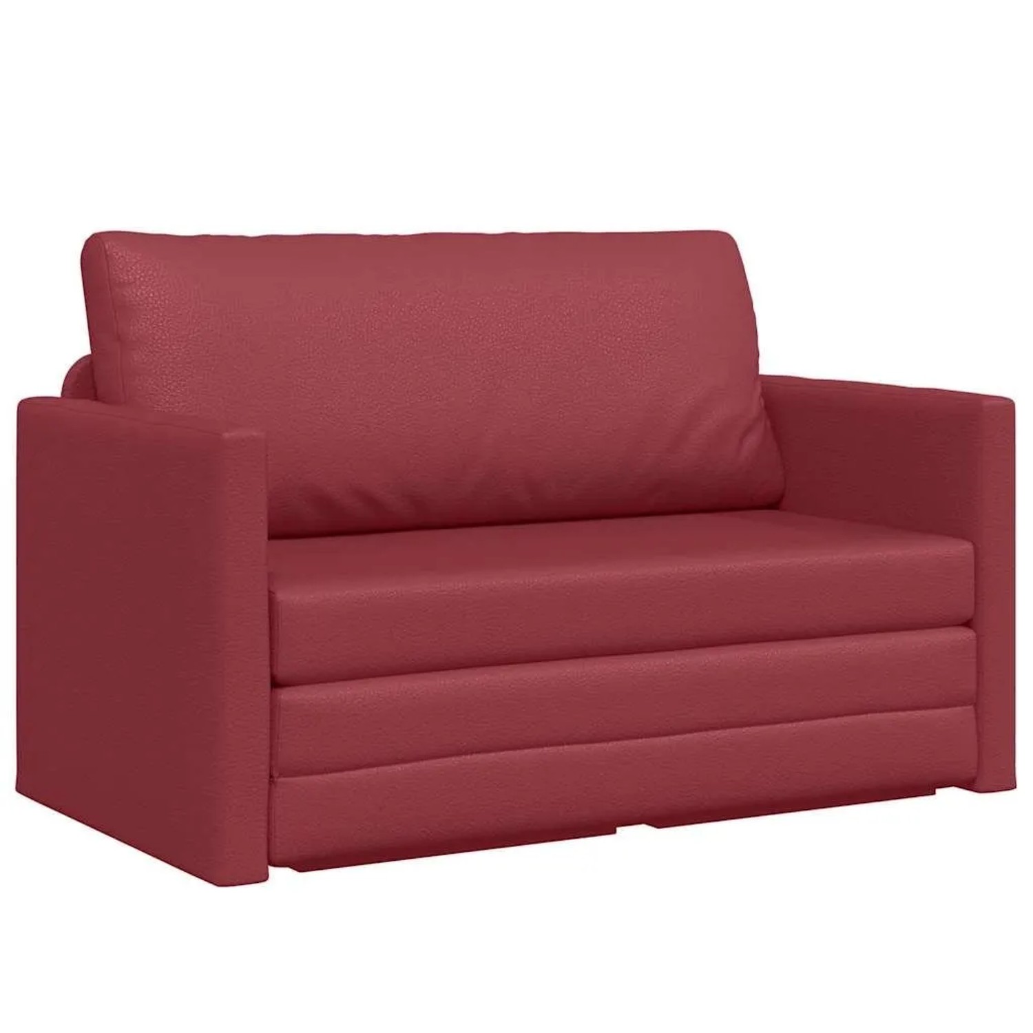 vidaXL Schlafsofa 110cm Weinrot Kunstleder 4106711