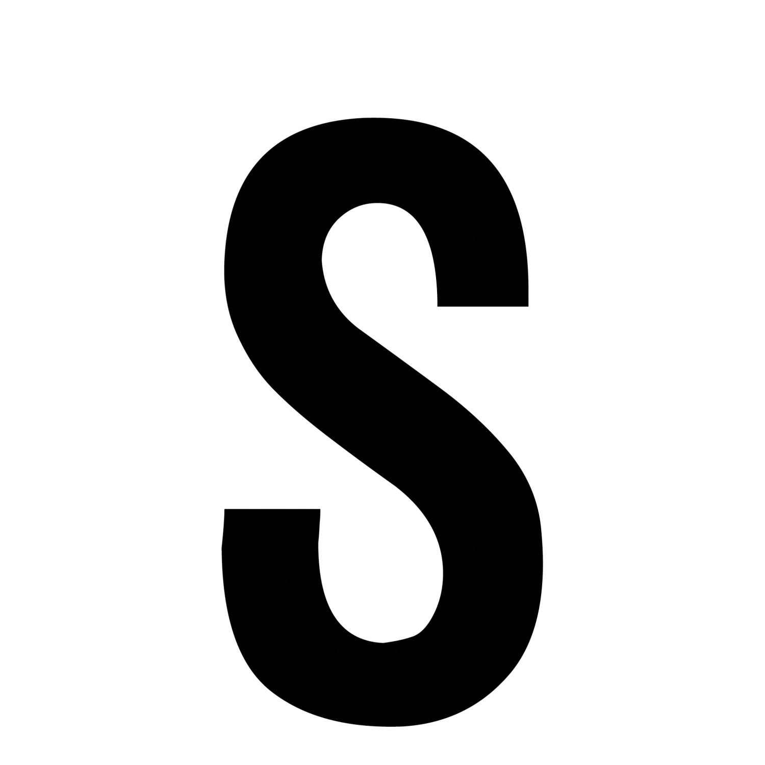 Signum Safety Signs Klebebuchstabe S Schrifthöhe 10 cm Schwarz