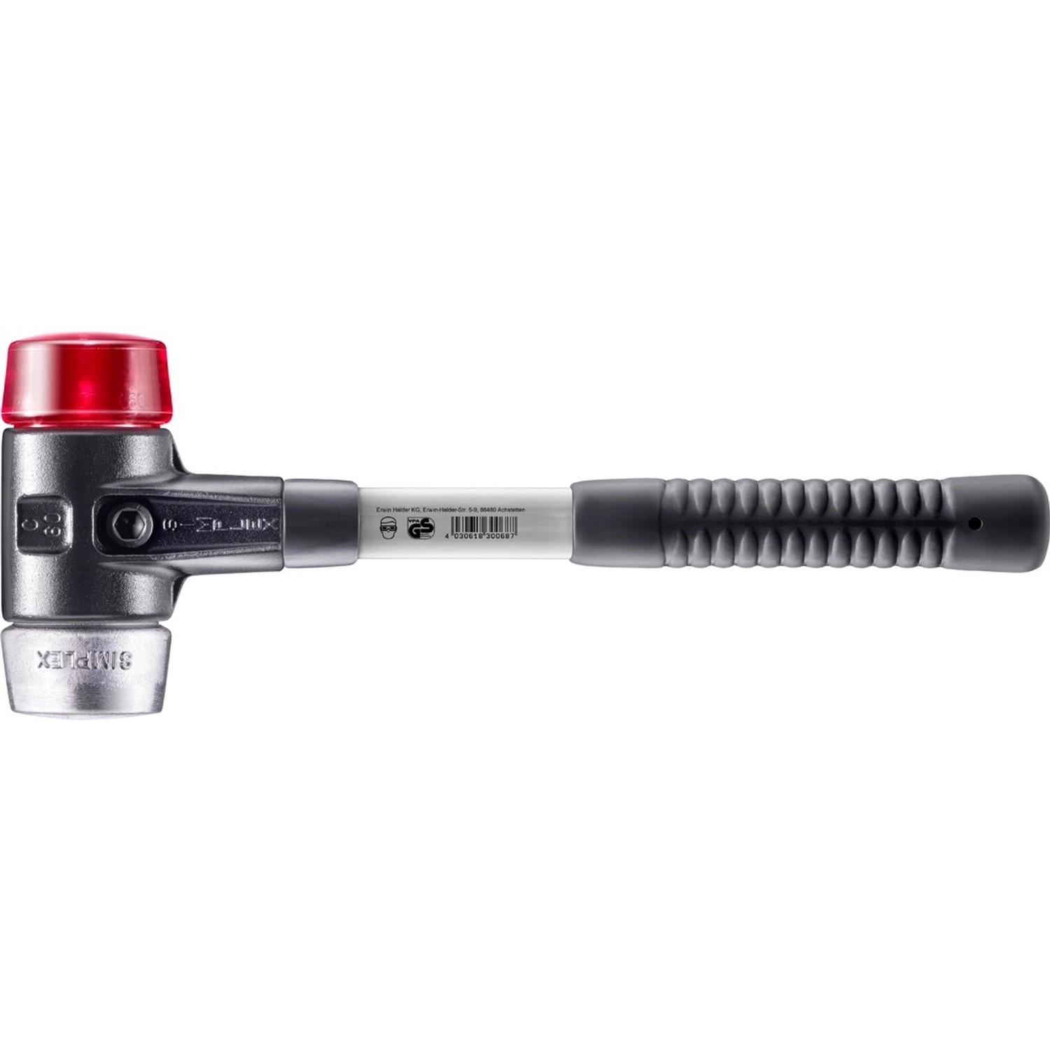 Halder Simplex Schonhammer Ø 60 mm Plastik Rot   Weichmetall mit Verstärkte günstig online kaufen
