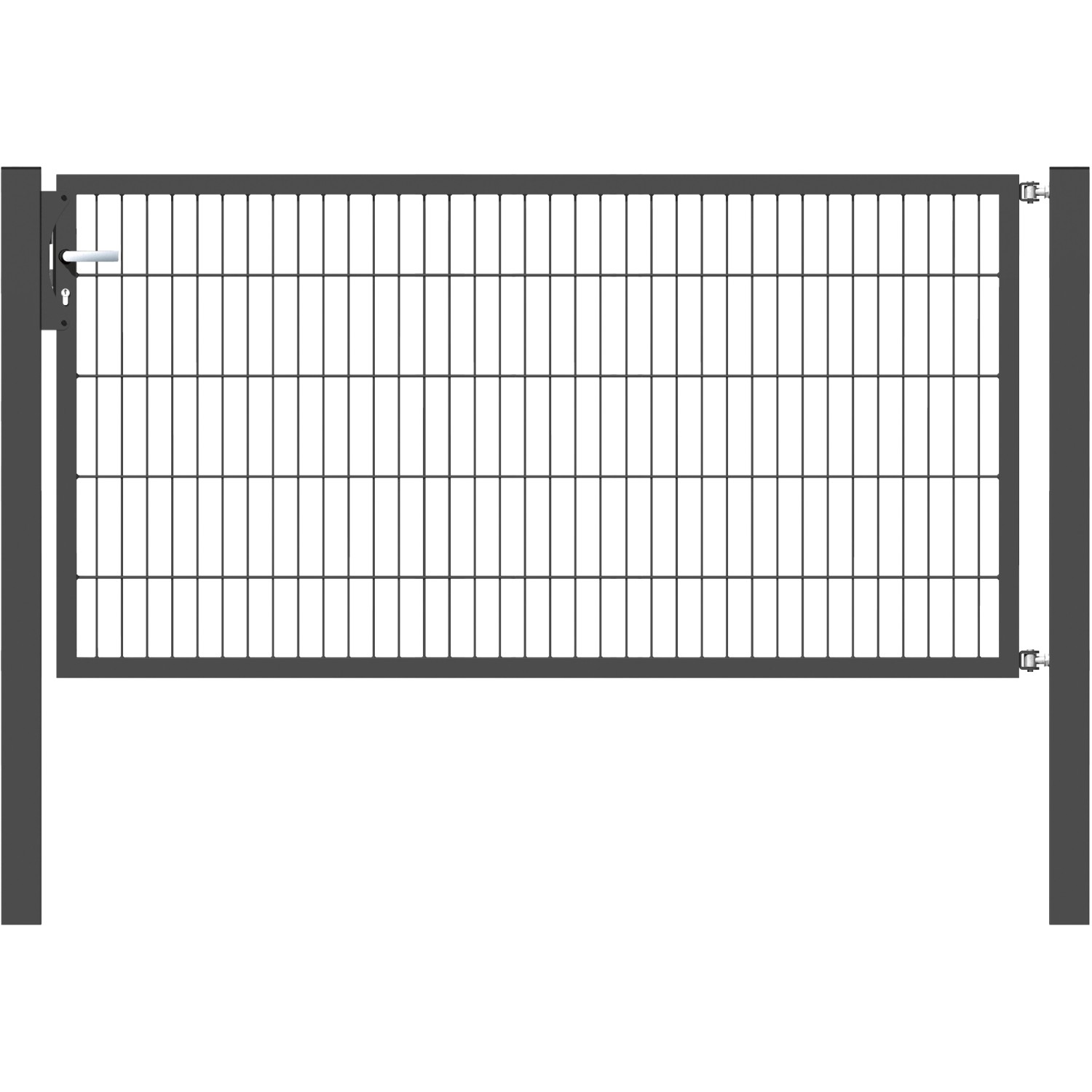 Metallzaun Einzeltor für Doppelstabmatte Anthrazit z. Einbeton. 100 cm x 20 günstig online kaufen