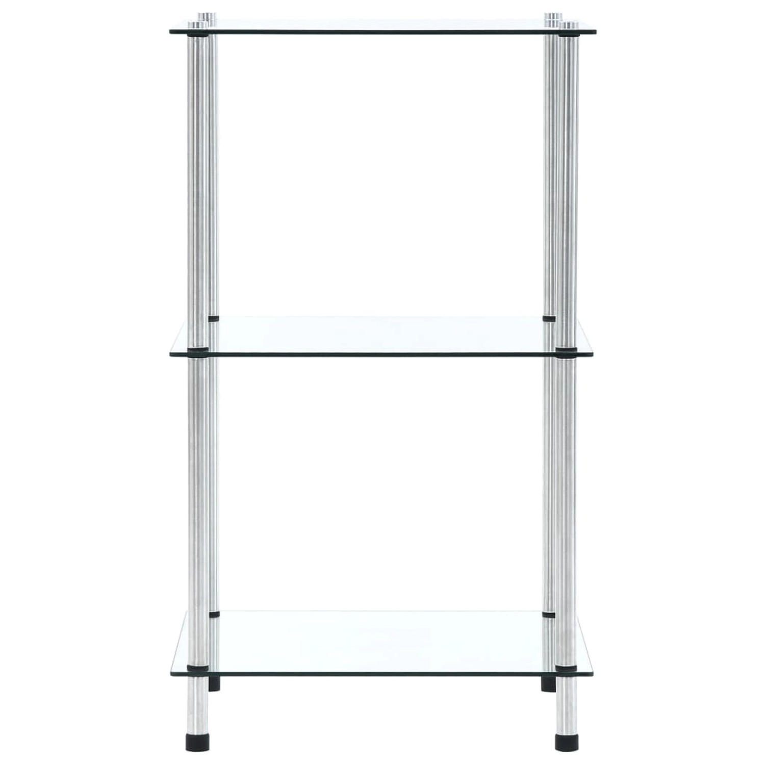 Regal Mit 3 Ablagen Transparent 40x40x67 Cm Hartglas günstig online kaufen