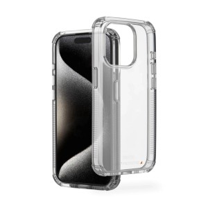 Transparente Hama Handyhülle Extreme Protect für Apple iPhone 15 Pro, mit verstärkten Ecken und D3O-Schutz.