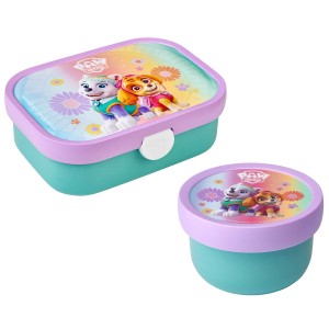 Mepal Campus Bentobox und Obstbox Paw Patrol Girls, türkis und lila, mit Paw Patrol Motiv.