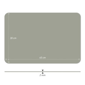 Rechteckiges, graues Venilia Tischset, 45x30 cm, schützt Oberflächen vor Kratzern.