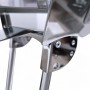 Detailaufnahme: Edelstahl-Grillpeter Mangal Khan Grill mit Seitenablage und klappbaren Füßen.