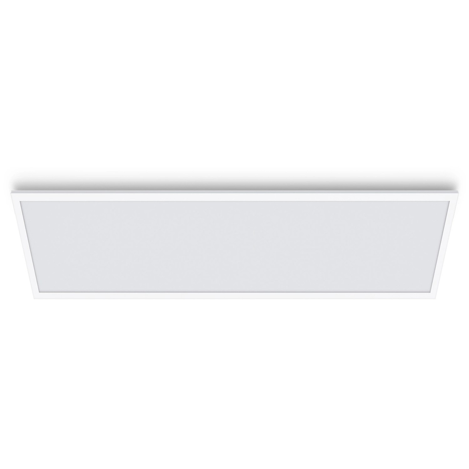 Rechteckiges, weißes WiZ LED-Panel für die Decke, 119,5x29,5 cm.