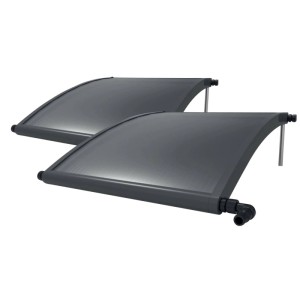 Waterman Solarkollektor 2er Set zur Poolheizung, 80x120cm, mit Anschlussstücken.