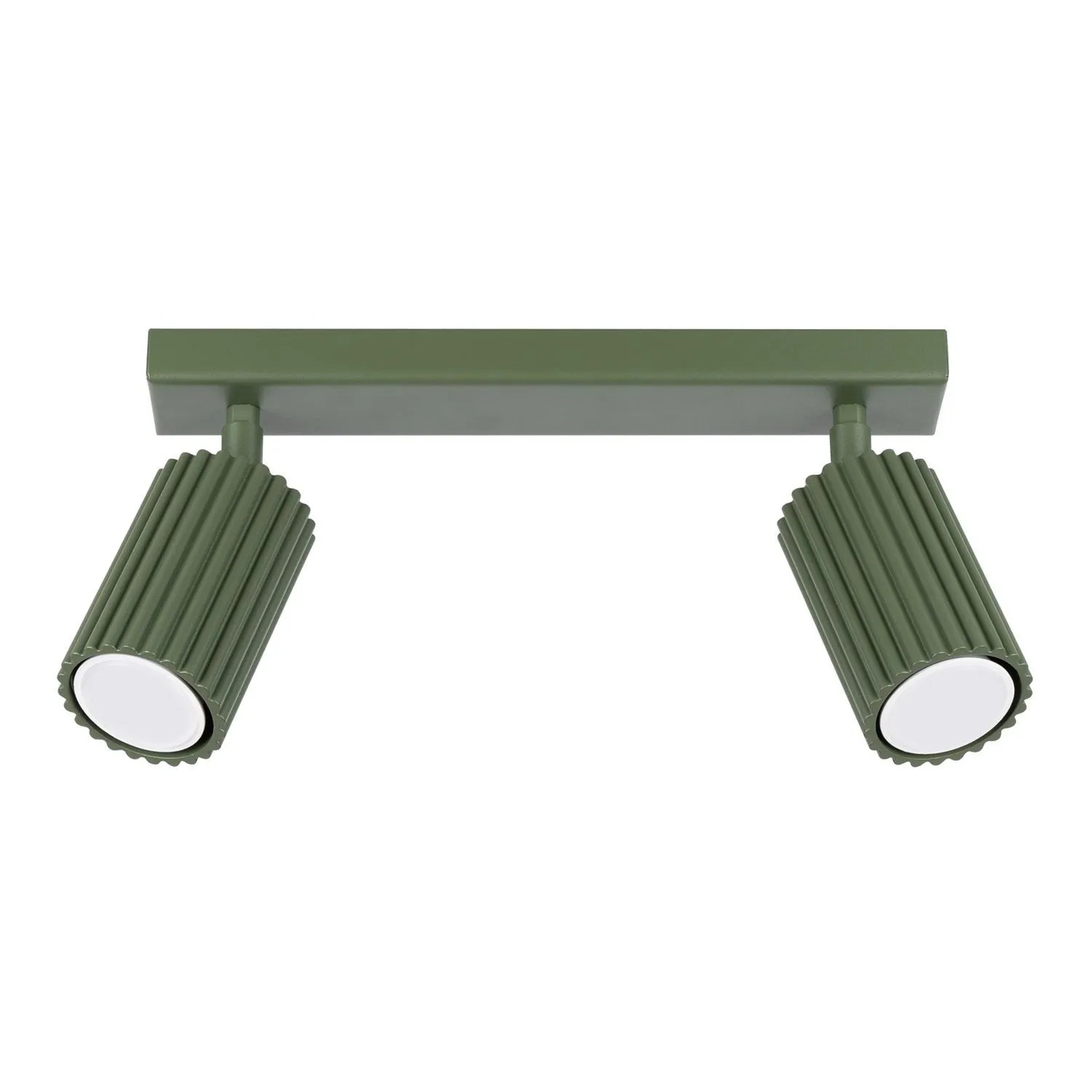 Licht-Erlebnisse Deckenlampe Schwenkbar 30 CM Breit 2-Flammig GU10 Modern Aluminium In Olivgrün