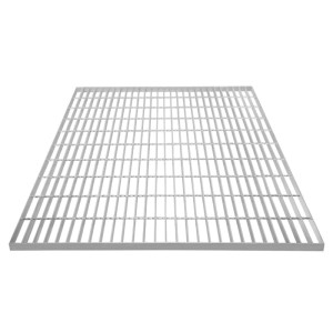 Verzinkter Gitterrost, 1000x1000mm, aus robustem Stahl für hohe Belastungen. Ideal für Industrie und Gewerbe.