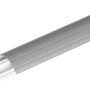 Grauer Fußbodenkanal, 50x12 mm, 2 m Länge. Kabelkanal für Wand- und Bodenmontage.