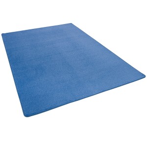 Blauer Snapstyle Trend Velours Teppich Joy, 100x200cm, Kurzflorteppich für Wohnräume.