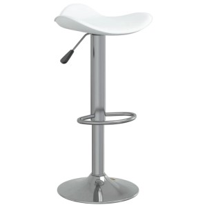vidaXL Barhocker 2 Stk Weiß Verchromter Stahl und Kunstleder 335089