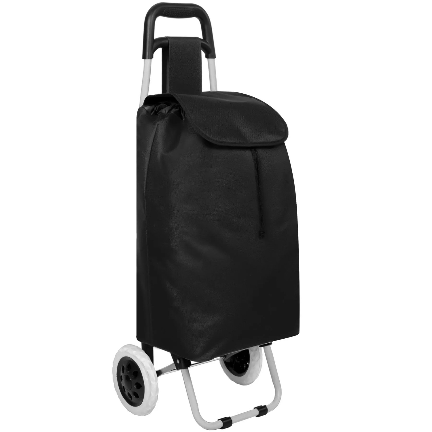 Tectake Einkaufstrolley  Klappbar Abnehmbarer Bezug  20 x 35 x 50 cm Schwarz