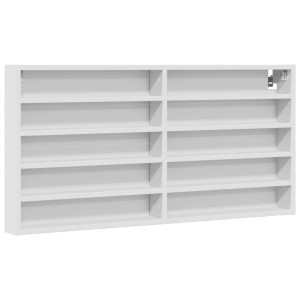 vidaXL Vitrinenschrank Weiß 100x8,5x50 cm Holzwerkstoff 847947