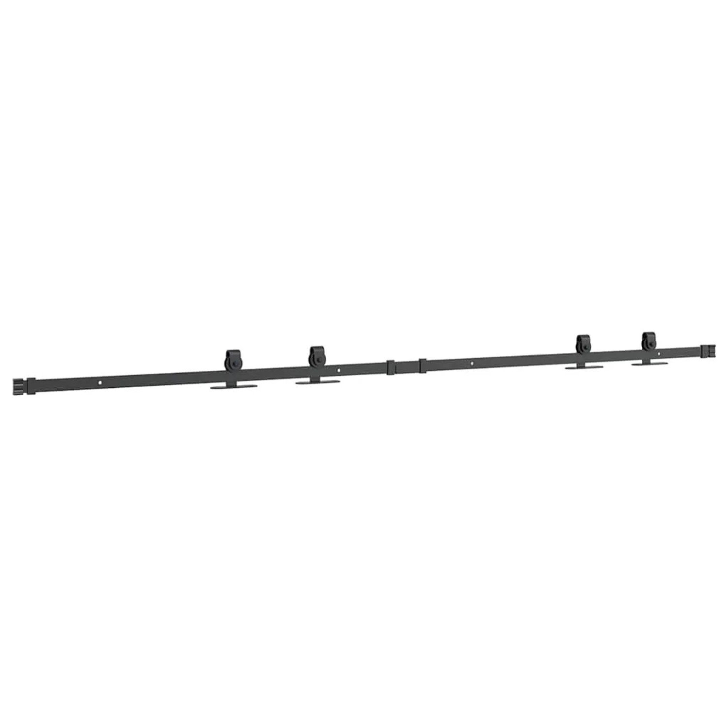 vidaXL Schiebetürbeschlag Set, 183 cm, Karbonstahl, für Schranktüren.