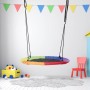 Relaxdays Nestschaukel Stahl Bunt Höhenverstellbar Ø 100 cm_5
