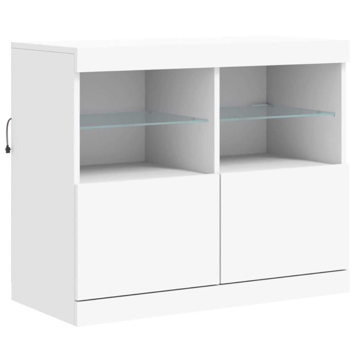 vidaXL Sideboard mit LED-Leuchten Weiß 81x37x67 cm 836658 günstig online kaufen
