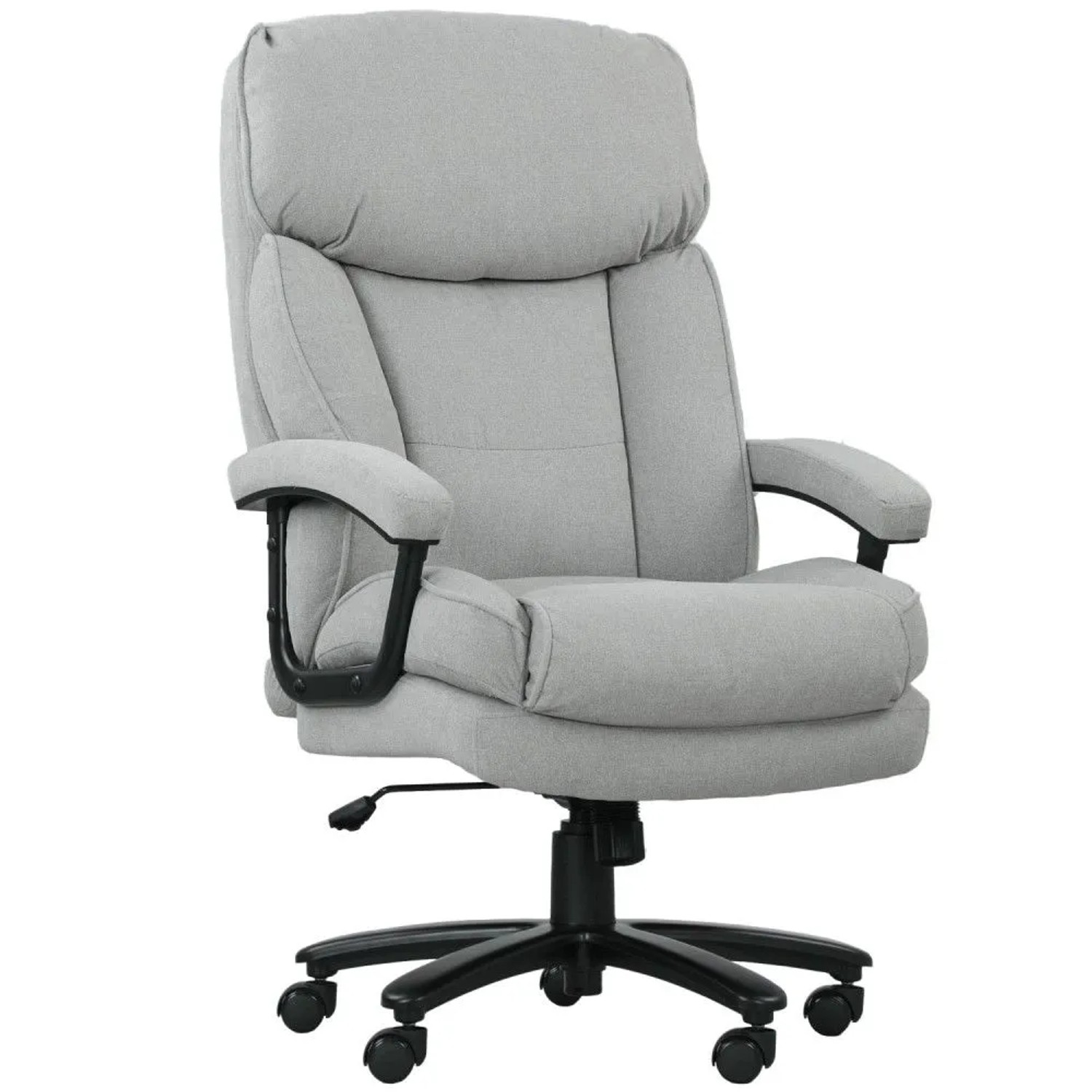 HOMCOM Bürostuhl Polyester 68,5L x 79B x 117-125cm Hellgrau