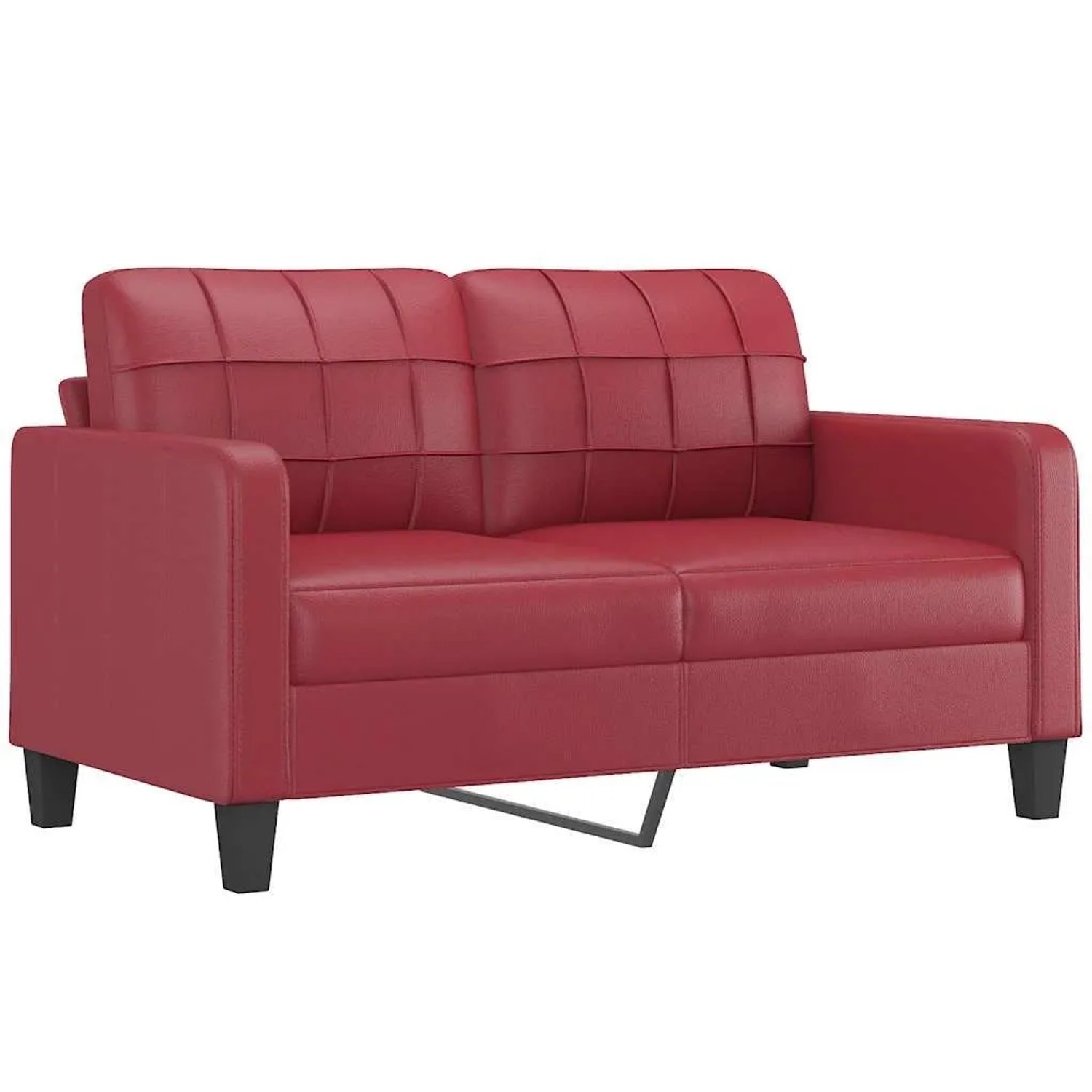 vidaXL 2-Sitzer-Sofa Weinrot 140 cm Kunstleder 359120 günstig online kaufen