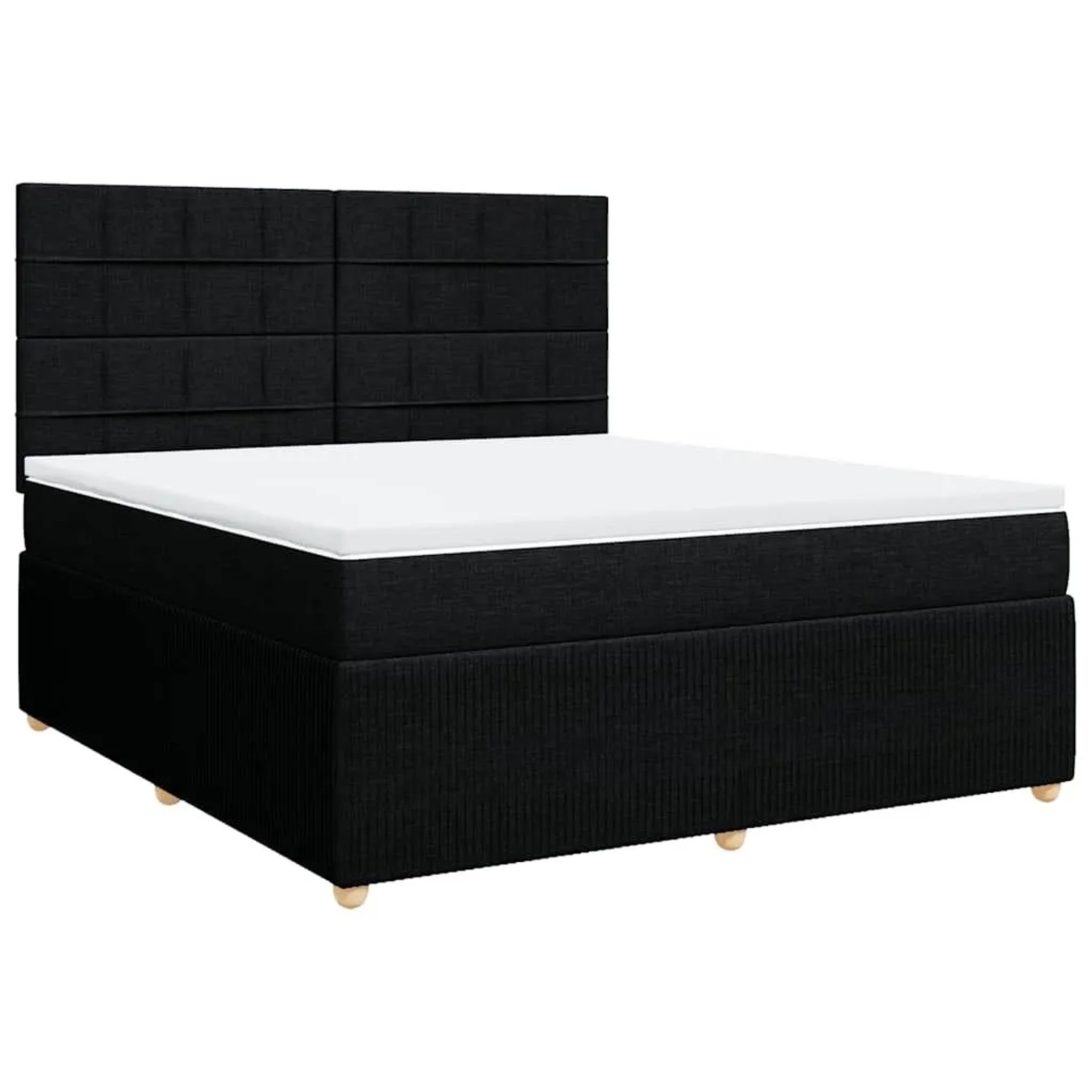 vidaXL Boxspringbett mit Matratze Schwarz 180x200 cm Stoff 3292137 günstig online kaufen