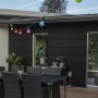 Konstsmide LED-Lichterkette Pastell mit Dimmer, 10 bunte Lampen für Garten und Terrasse.