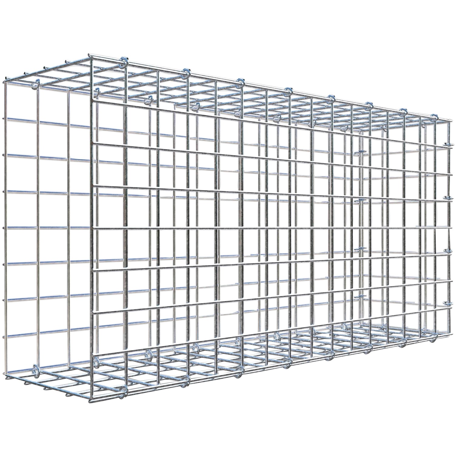 Thumbnail - Gabiona C-Ring-Gabione-Anbaukorb Typ 2 40 x 80 x 20 cm Maschenw 5 x 5 cm